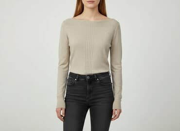 sweter piórkowy na drutach: Bluzka damska, rozmiar M — 6