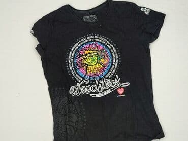 czarne koszulki damskie z nadrukiem: Футболка жіноча, розмір M — 2