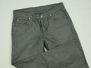 Męskie spodnie w kolorze grafitowym - Fason: klasyczny, z prostą