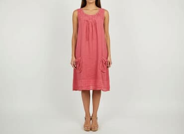 różowa satynowa sukienki: Sukienka damska, rozmiar S — 5