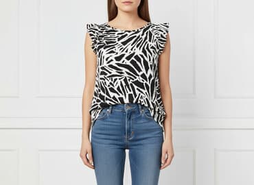 bluzka zebra h m: H&M, Bluzka damska, rozmiar M — 1
