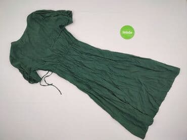 sukienka maxi butelkowa zieleń długi rękaw: Sukienka damska, rozmiar S — 4