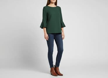 zielone eleganckie bluzki: Next, Bluzka damska, rozmiar M — 7