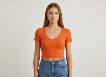 pull and bear t shirty: PULL&BEAR, Top damski, rozmiar S — 1