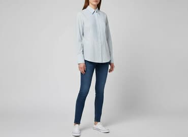 niebieska bluzki koszulowe: Сорочка жіноча, розмір M — 1