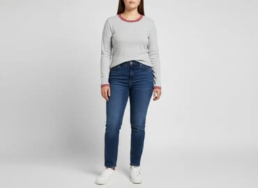 koszulki z długim rękawem damskie abercrombie amp: FB Sister, T-shirt damski, rozmiar XL — 1