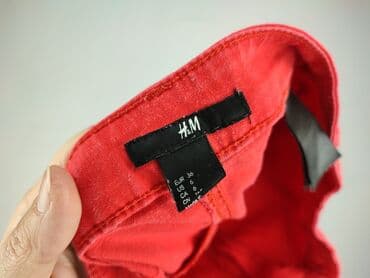 czerwone spodnie hm: H&M, Spodnie materiałowe damskie, rozmiar S — 4