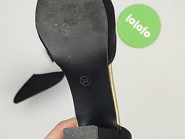 klapki krowy: Czółenka damskie na słupku, rozmiar 34. - Kolor: czarny z detalami w — 5