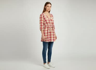 czerwona sukienka mango: Tunika damska, rozmiar S — 7