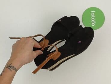 buty na platformie czarne ccc: Sandals for women, size 39 — 5