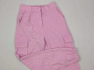 czarne cargo pull and bear: Cargo, Spodnie cargo damskie, rozmiar S — 1