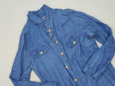 kamizelka jeansowa damska długa: Denim, Koszula damska, rozmiar S — 1