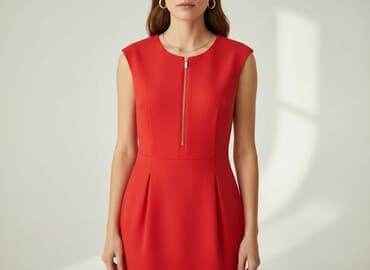 długa sukienki czerwona na wesele: Attentif, Sukienka damska, rozmiar M — 6