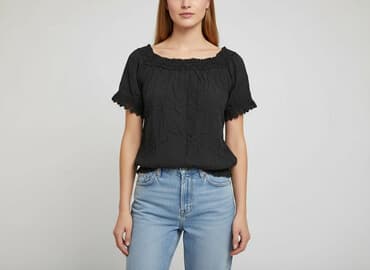 czarne bluzki siateczka: Bluzka damska, rozmiar M — 5