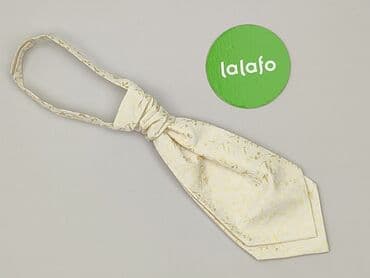 złote dodatki do zielonej sukienki: Tie, color - Beige, condition - Perfect — 2