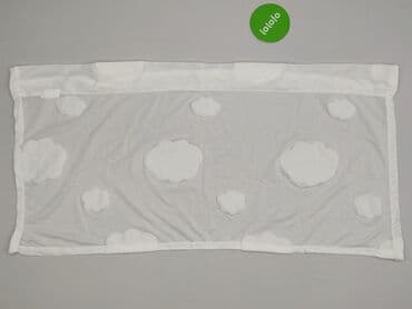 zasłona: Biała osłona/siatka dekoracyjna z motywem chmurek - Materiał: 100% — 2