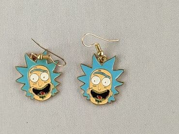 złote dodatki do zielonej sukienki: Earrings, Female, condition - Perfect — 1