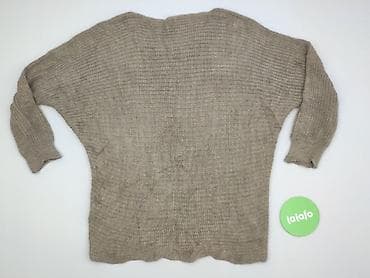 beżowe t shirty oversize: Sweter damski, rozmiar One size — 3