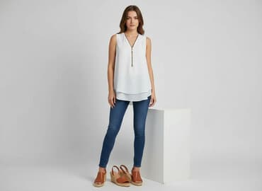 dluga biala koszula: Colloseum, Bluzka damska, rozmiar S — 6