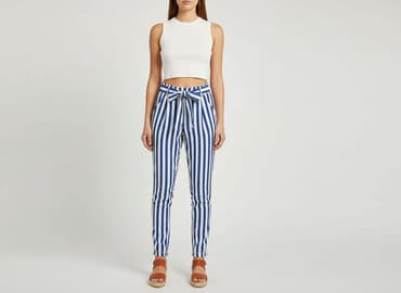 bershka spodnie zebra: Bershka, Spodnie materiałowe damskie, rozmiar S — 1