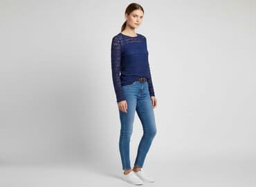 sweter piórkowy na drutach: Yessica, Bluzka damska, rozmiar L — 6