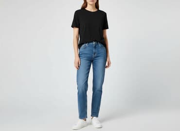 czarne t shirty basic: H&M, T-shirt damski, rozmiar S — 1
