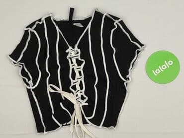 biała bluzka w czarne paski: Divided, Women's blouse, size M — 3