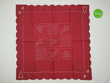 Talerze: Obrus 77 x 77, kolor - Czerwony, stan - Bardzo dobry — 2