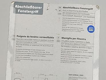 obrus: Zamykana klamka okienna PARKSIDE (model WWS-FEGS-H01, IAN 447634_2301) — 6