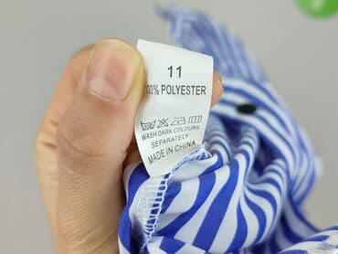 niebieska koszula w białe paski damska: Сорочка жіноча, розмір M — 5