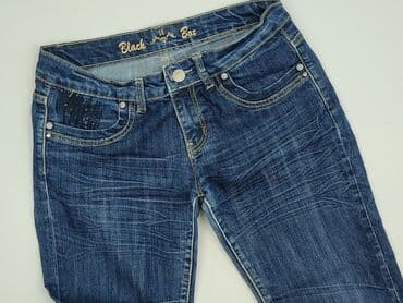 cropped blue jeans: Spodnie 3/4 damskie, rozmiar M — 1
