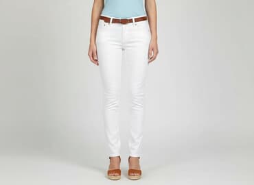 biale szerokie jeansy: Onado, Jeansy damskie, rozmiar S — 7