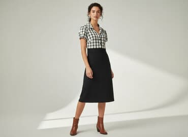 sukienka damska w kratę: Clockhouse, Sukienka damska, rozmiar S — 6