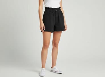 krótkie spodenki z wysokim stanem sinsay: Sinsay, Szorty damskie, rozmiar 2XS — 1