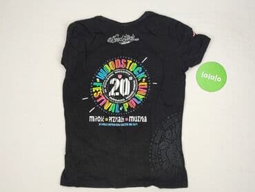 czarne koszulki damskie z nadrukiem: Футболка жіноча, розмір M — 4