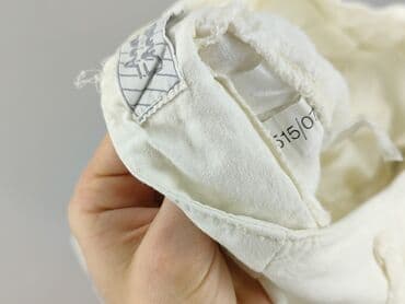 biale szerokie jeansy: Spodnie materiałowe damskie, rozmiar L — 5
