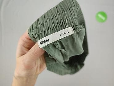 spodnie dresowe sliskie: Sinsay, Spodnie materiałowe damskie, rozmiar S — 4