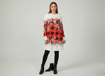 sukienka w kratę czerwona damska: Sukienka damska, rozmiar S — 1