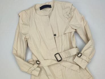 beżowy trencz i sukienka: Zara, Trencz damski, rozmiar L — 1