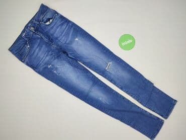 dżinsy ciążowe z dziurami: Denim, Jeansy damskie, rozmiar M — 2