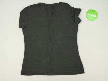 czarne t shirty w serek damskie: T-shirt damski, rozmiar L — 3