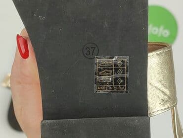 srebrne paski do sukienki: Sandały damskie, 37, stan - Bardzo dobry — 4