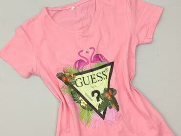 koszulka real rozowa: Guess, T-shirt damski, rozmiar L — 1