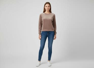 bluzka damska welurowa: Sinsay, Bluza damska
, rozmiar 2XS — 6