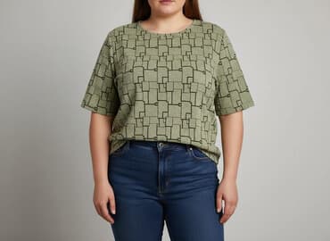 bluzki z krótkim rękawem plus size: Bluzka damska, rozmiar 4XL — 1
