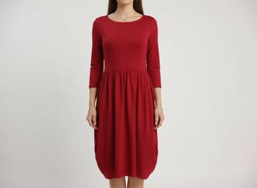 czerwone sukienki plus size: Sukienka damska, rozmiar M — 1