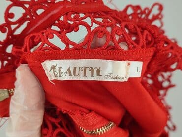 czerwona sukienki na wesele koronka: Sukienka damska, L — 4