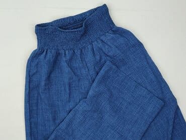 spodnie woskowane na gumce: Spodnie materiałowe damskie, M — 1