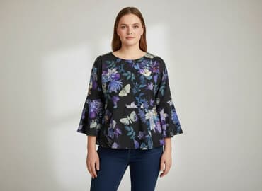 bluzka w paski pepco: Cream, Bluzka damska, rozmiar L — 7