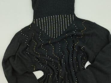 czarna sukienka dzianinowa z golfem: Sukienka damska, rozmiar S — 2